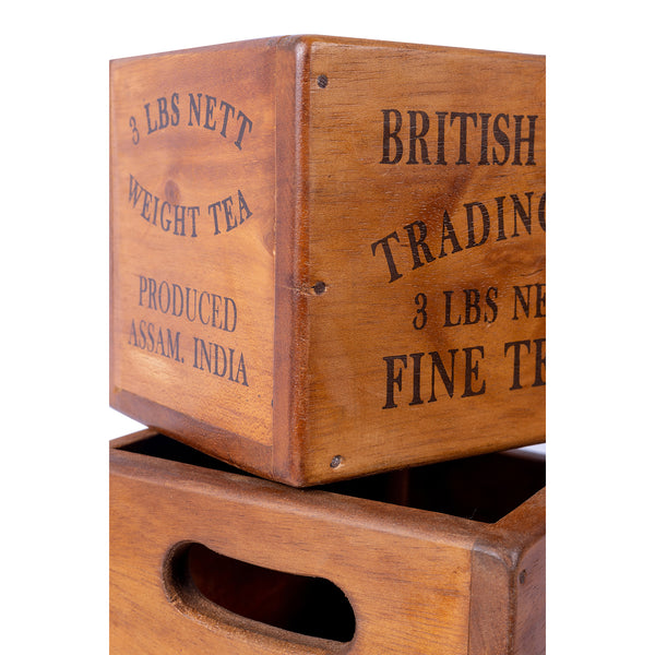 Set of 3 Nesting Medium Vintage Boxes - British East India