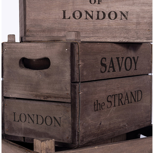 Set of 5 Apple Boxes + Kipper - London