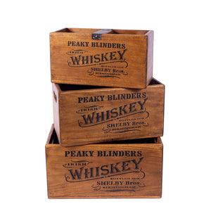 Set of 3 Nesting Whiskey Boxes - Peaky Blinders