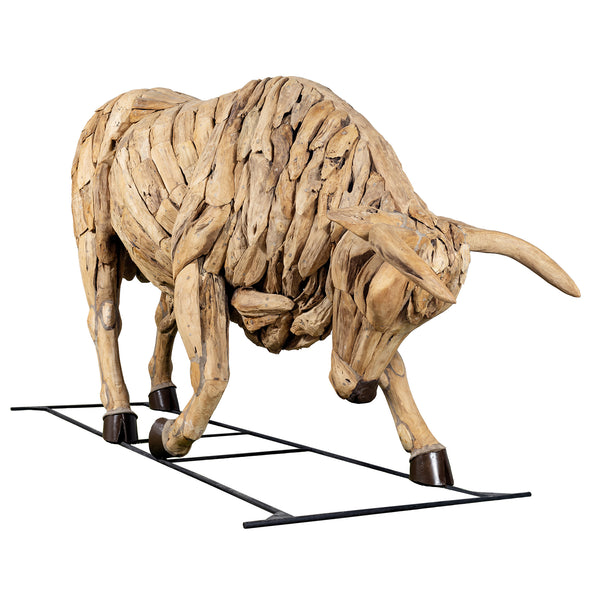 Life Size Bull and Cart