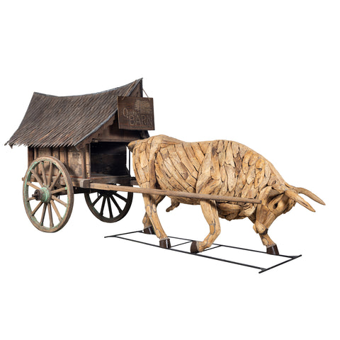 Life Size Bull and Cart