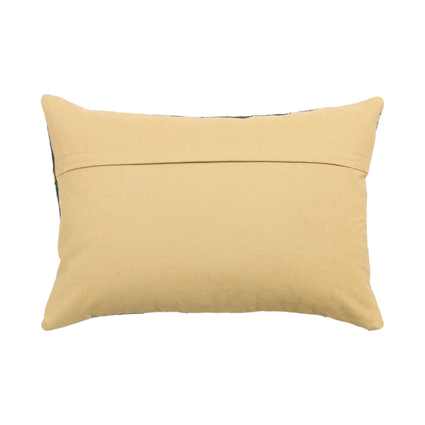 Kilim Flatweave Rectangular Cushion - Green