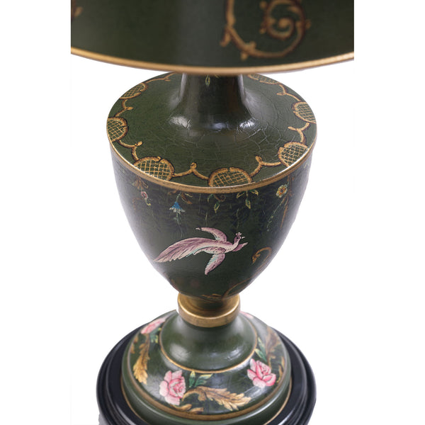 Green Fountain Design Lamp with shade