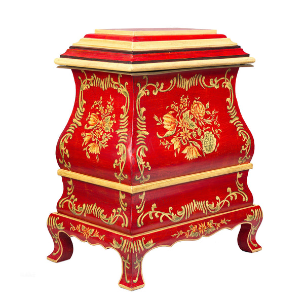 Red Floral Design Decorative Box
