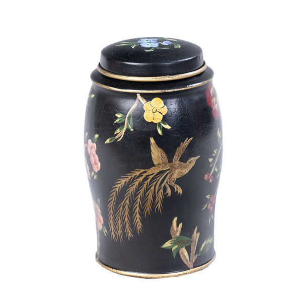 Black Lyre Bird Design Elephant Container