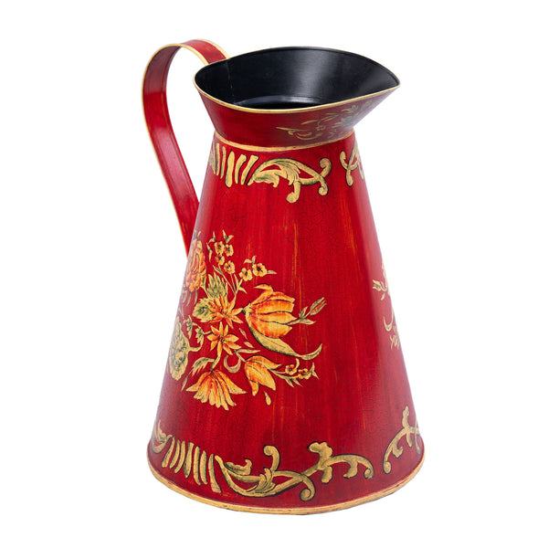 Red Floral Design Pitcher Jug