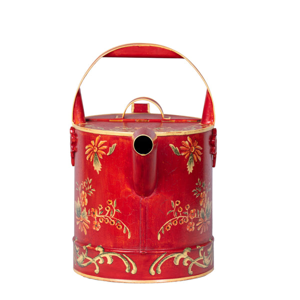 Red Floral Design Watering Can