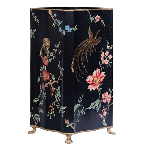 Black Lyre Bird Design Umbrella Stand