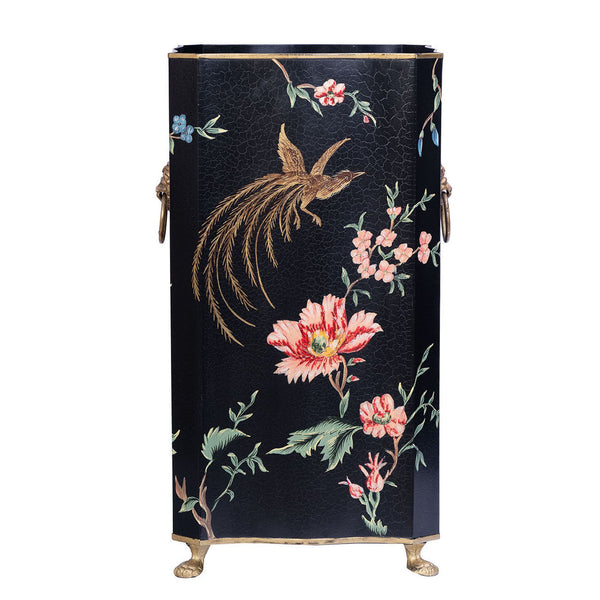 Black Lyre Bird Design Umbrella Stand