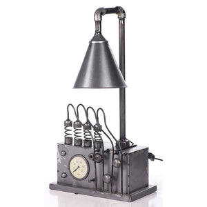 Industrial Table Lamp With Gauge Base