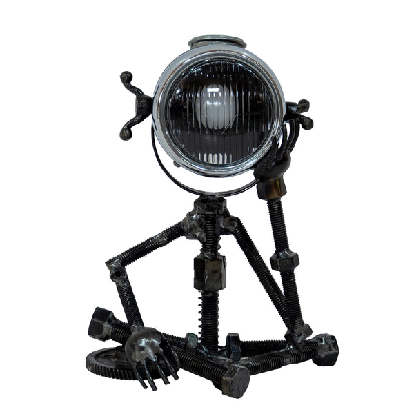 Reclaimed Parts Robot Table Lamp - Deep In Thought