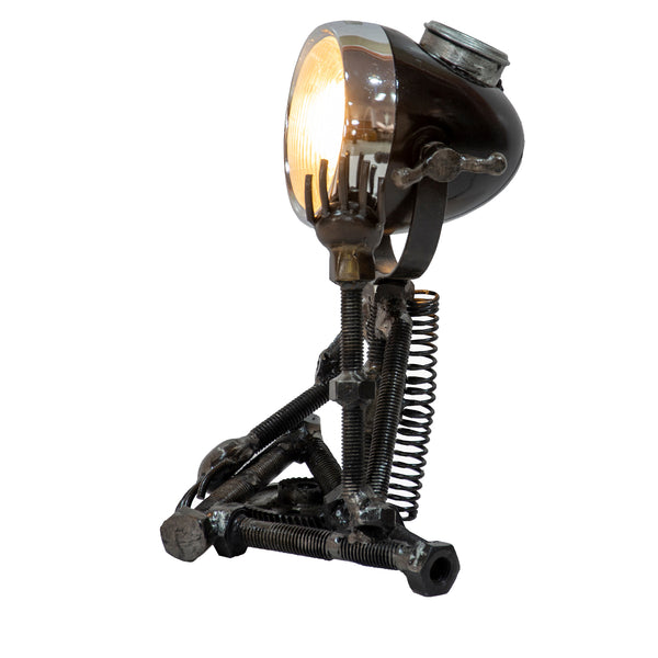 Reclaimed Parts Robot Table Lamp - Deep In Thought