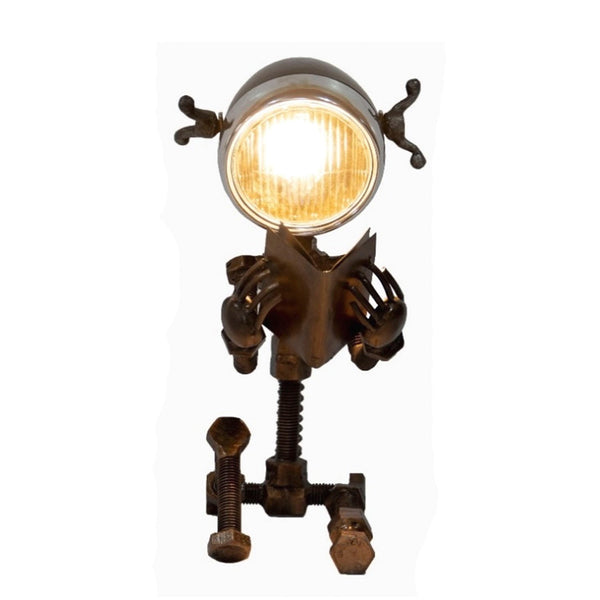 Reclaimed Parts Robot Table Lamp - Book Time