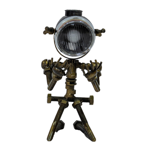 Reclaimed Parts Robot Table Lamp - Down On His Knees