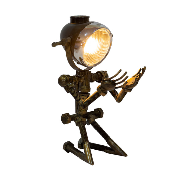 Reclaimed Parts Robot Table Lamp - Down On His Knees