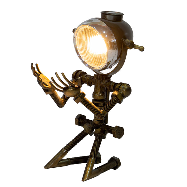 Reclaimed Parts Robot Table Lamp - Down On His Knees