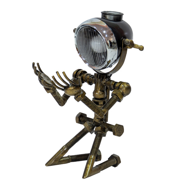 Reclaimed Parts Robot Table Lamp - Down On His Knees