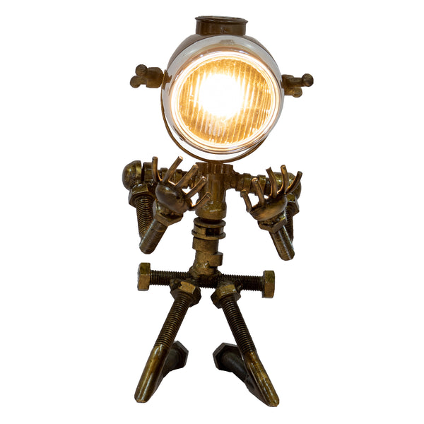 Reclaimed Parts Robot Table Lamp - Down On His Knees