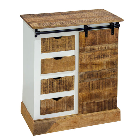 4 Drawer Cabinet with Sliding Stable Door