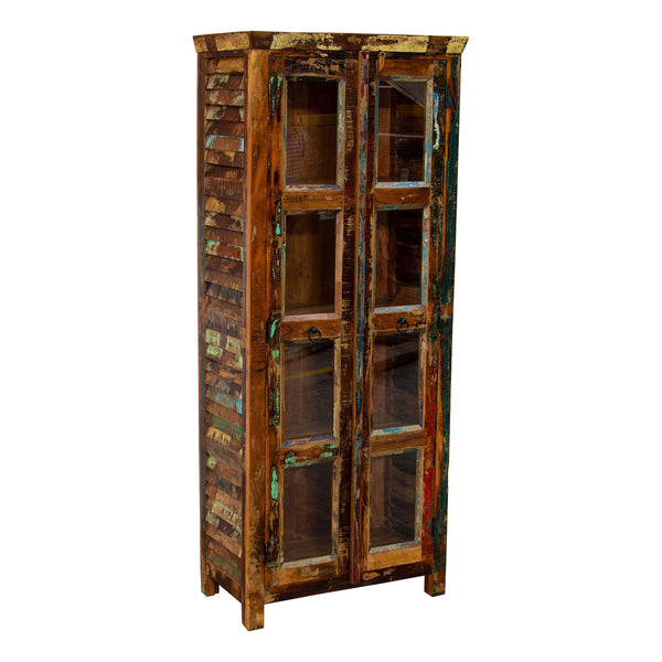 Marine Recycled 2 Door Glazed Bookcase