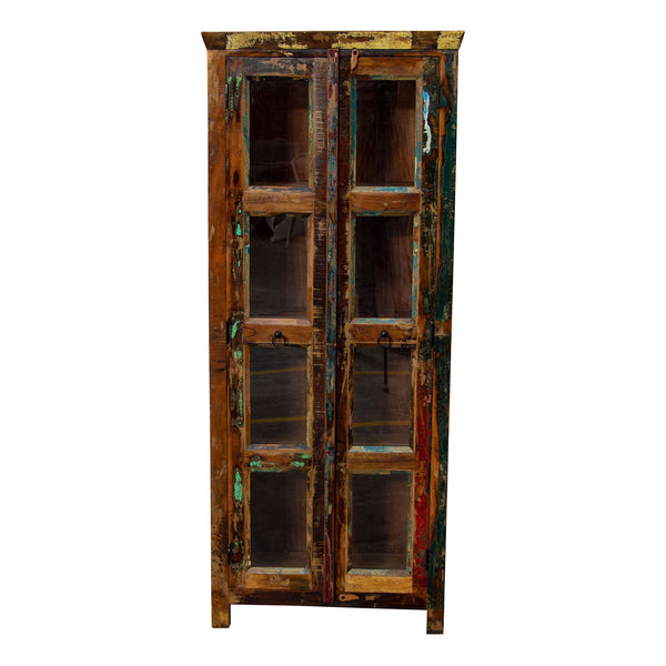 Marine Recycled 2 Door Glazed Bookcase
