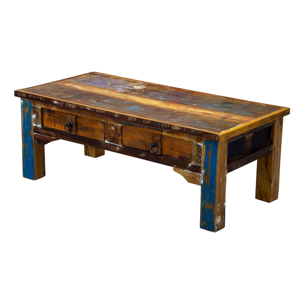 Marine Recycled 4 Drawer Coffee Table