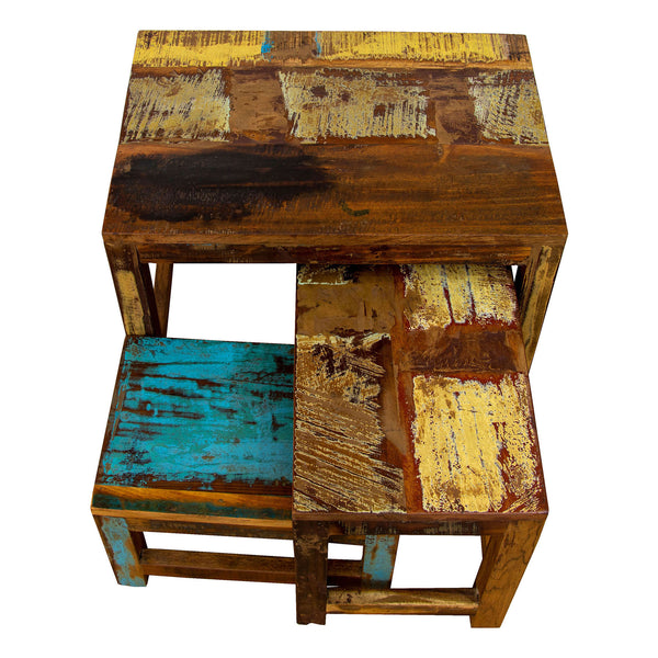 Marine Recycled Nest of 3 Tables