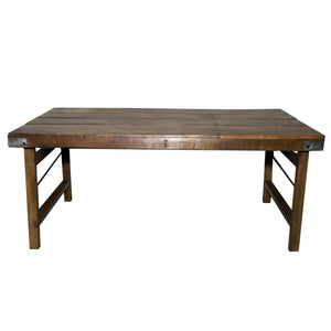 1.8m Vintage Folding Wood Table