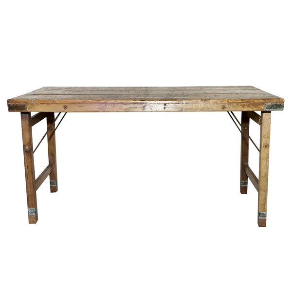 1.5m Vintage Wooden Folding Table