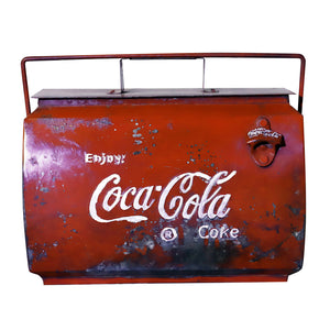Vintage Coca-Cola Cooler Box with Handle