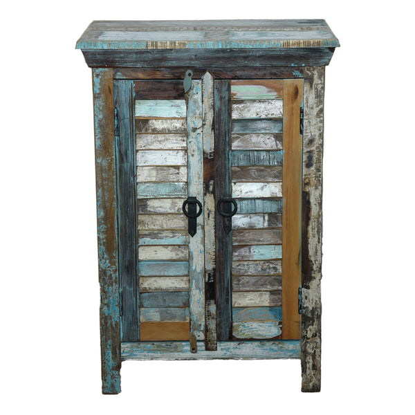 Marine Recycled 2 Louvered Door Cabinet