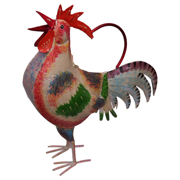 Rooster Iron Watering Can Assorted Colours