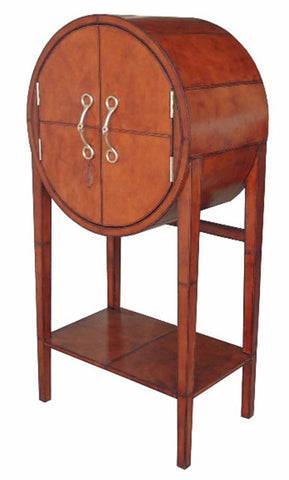 Handcrafted Leather & Brass Round Bar