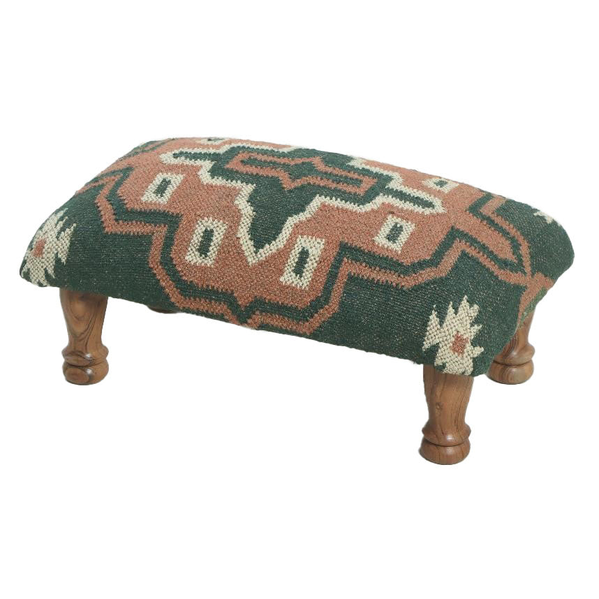 Rectangle Footstool Green