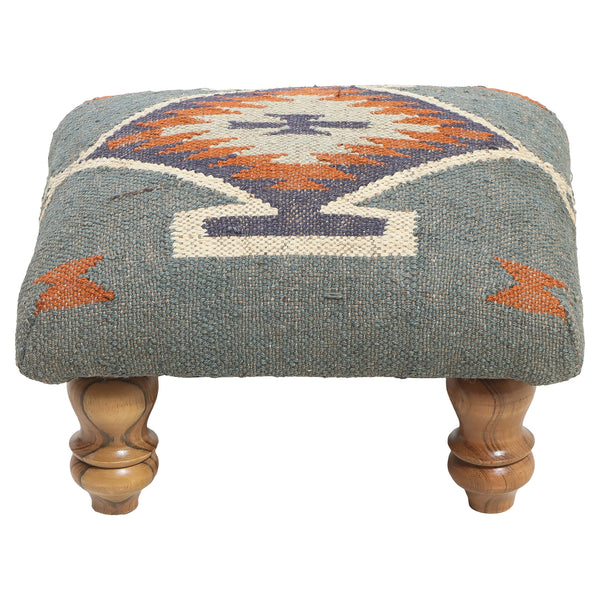 Square Footstool - Blue