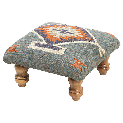 Square Footstool - Blue