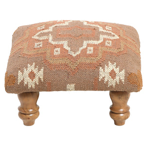 Square Footstool - Orange