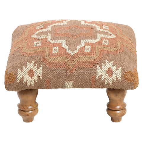Square Footstool - Orange
