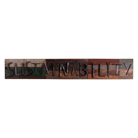 Reclaimed Parts Large Sustainability Sign