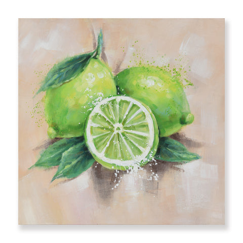 Hand Painted Lime Canvas
