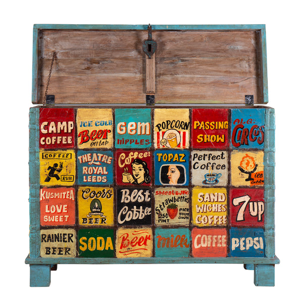 Hand Painted Vintage Ad Narrow Chest