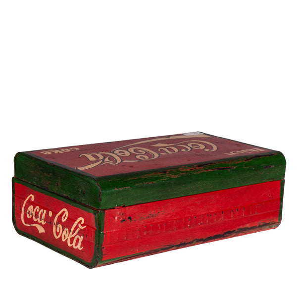 Hand Painted Iron Trunk Coca Cola