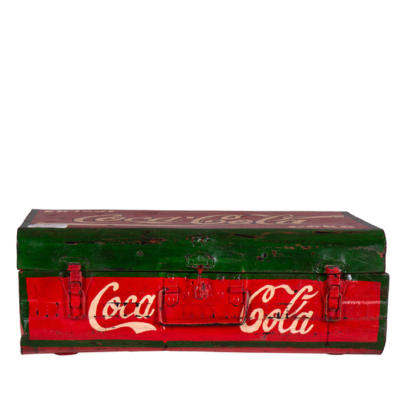 Hand Painted Iron Trunk Coca Cola