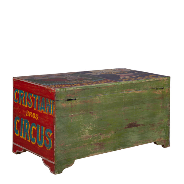 Hand Painted Vintage Circus Storage Chest