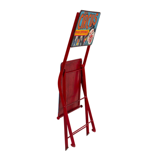 Hand Painted Iron Circus Folding Chair