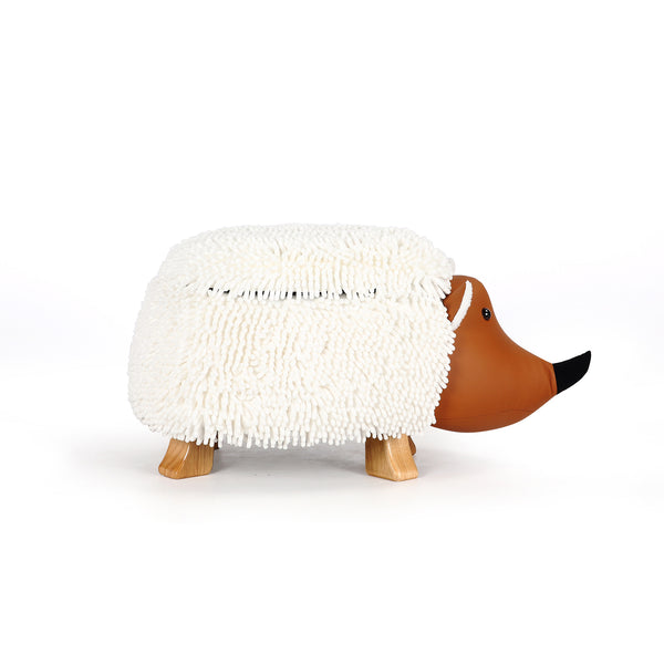 Furry Fabric Hedgehog Ottoman