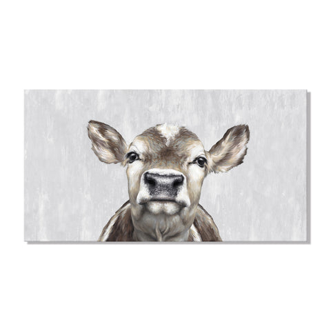 Hand Painted Jersey Girl Cow Canvas