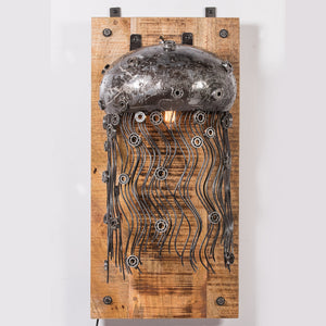 Industrial Iron Jelly Fish Wall Lamp